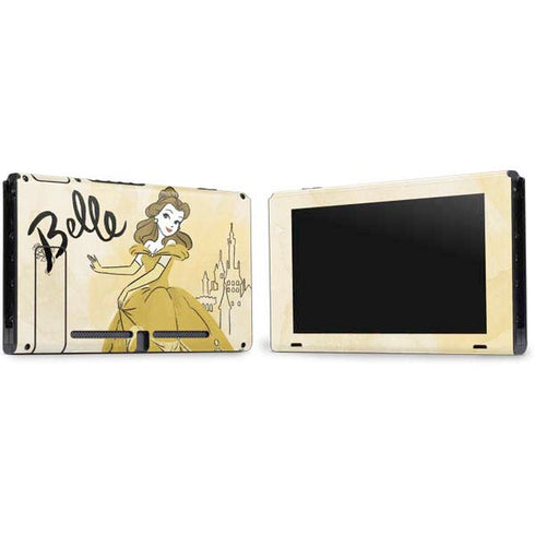 Disney Princess Belle Art Nintendo Switch Bundle Skin