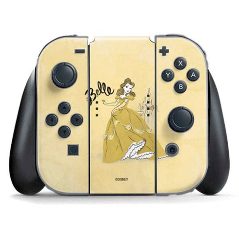 Disney Princess Belle Art Nintendo Switch (2017-2021) Joy-Con Controller Skin