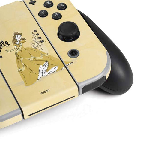 Disney Princess Belle Art Nintendo Switch OLED (2021) Skin
