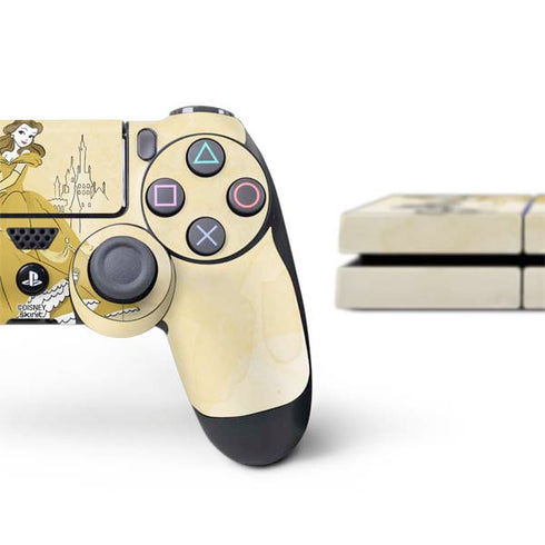 Disney Princess Belle Art PS4 Console and Controller Bundle Skin