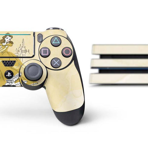 Disney Princess Belle Art PS4 Pro Bundle Skin