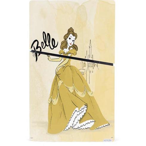 Disney Princess Belle Art PS5 Slim Digital Edition Bundle Skin