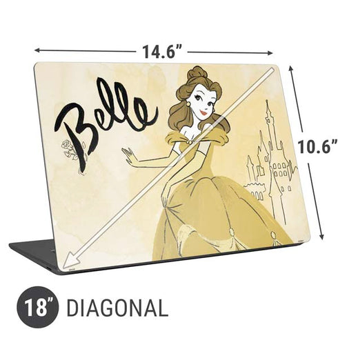 Disney Princess Belle Art Universal Laptop 18in (14.6 x 10.6in) Skin