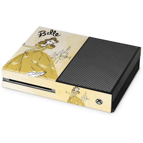 Disney Princess Belle Art Xbox One Console Skin