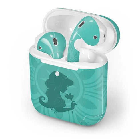Disney Aladdin Princess Jasmine Silhouette Flower Apple AirPods 2 Skin