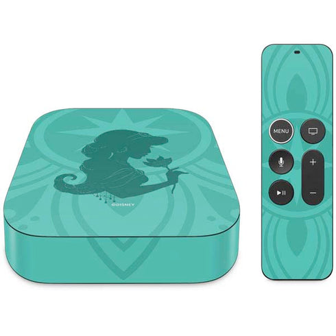 Disney Aladdin Princess Jasmine Silhouette Flower Apple TV Skin