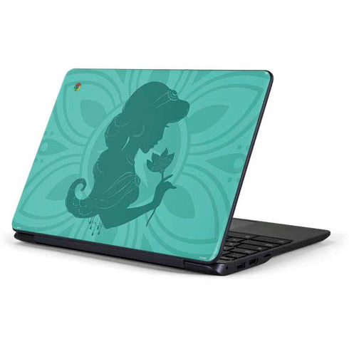 Disney Aladdin Princess Jasmine Silhouette Flower Samsung Chromebook Skin
