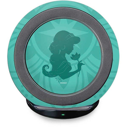 Disney Aladdin Princess Jasmine Silhouette Flower Fast Charge Wireless Charging Stand Skin