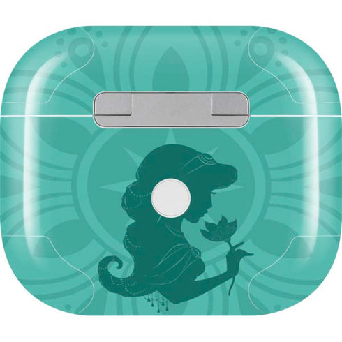 Disney Aladdin Princess Jasmine Silhouette Flower Apple AirPods (3rd Gen 2021) Skin
