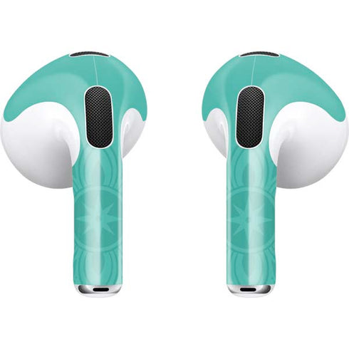 Disney Aladdin Princess Jasmine Silhouette Flower Apple AirPods (3rd Gen 2021) Skin