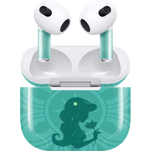 Disney Aladdin Princess Jasmine Silhouette Flower Apple AirPods (3rd Gen 2021) Skin