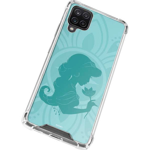 Disney Aladdin Princess Jasmine Silhouette Flower Galaxy A12 Clear Case