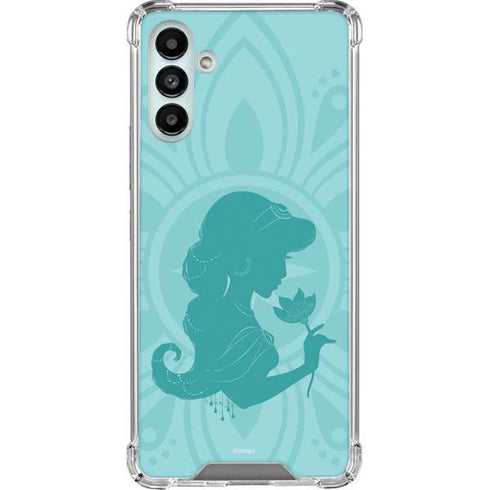 Disney Aladdin Princess Jasmine Silhouette Flower Galaxy A13 5G Clear Case