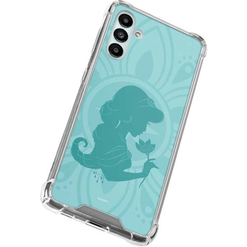 Disney Aladdin Princess Jasmine Silhouette Flower Galaxy A13 5G Clear Case