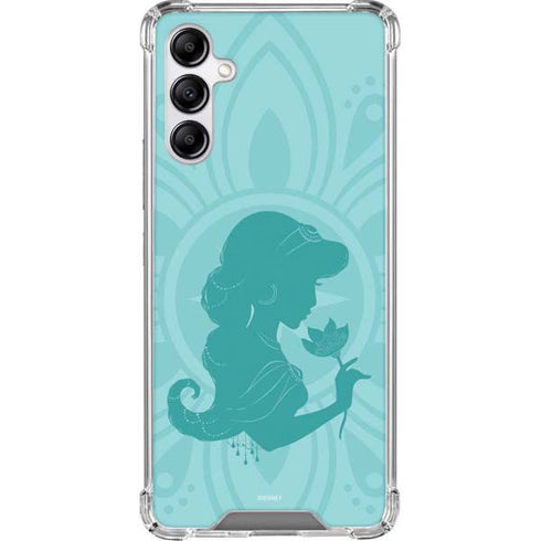 Disney Aladdin Princess Jasmine Silhouette Flower Galaxy A14 5G Clear Case