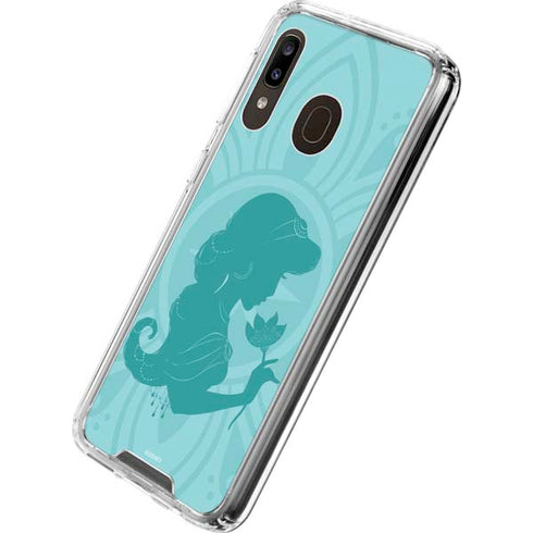 Disney Aladdin Princess Jasmine Silhouette Flower Galaxy A30 Clear Case