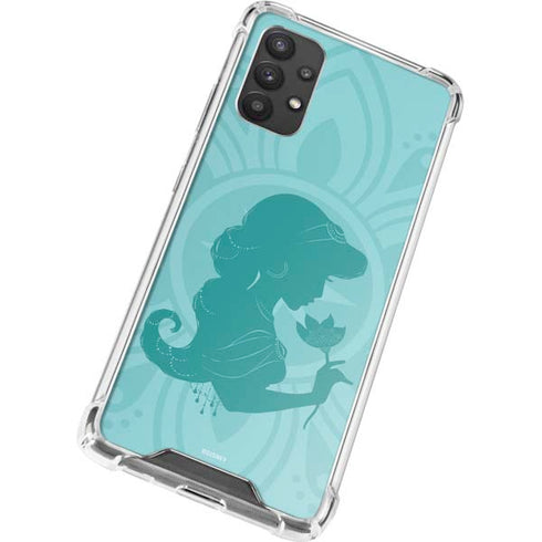 Disney Aladdin Princess Jasmine Silhouette Flower Galaxy A32 5G Clear Case