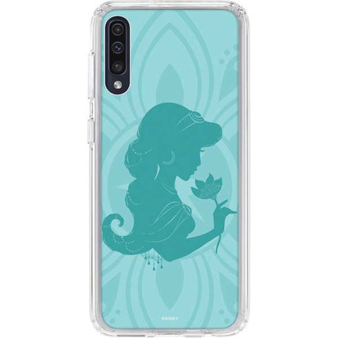 Disney Aladdin Princess Jasmine Silhouette Flower Galaxy A50 Clear Case