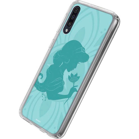 Disney Aladdin Princess Jasmine Silhouette Flower Galaxy A50 Clear Case