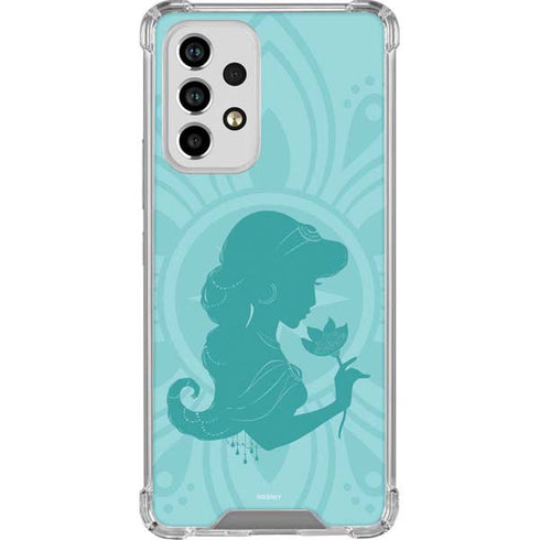 Disney Aladdin Princess Jasmine Silhouette Flower Galaxy A53 5G Clear Case