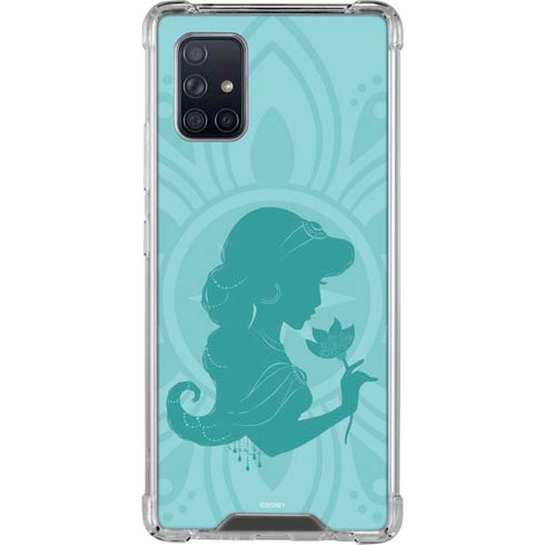 Disney Aladdin Princess Jasmine Silhouette Flower Galaxy A71 5G Clear Case