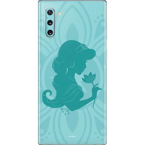 Disney Aladdin Princess Jasmine Silhouette Flower Galaxy Note 10 Skin