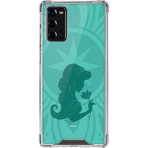 Disney Aladdin Princess Jasmine Silhouette Flower Galaxy Note20 5G Clear Case