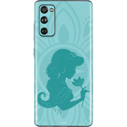 Disney Aladdin Princess Jasmine Silhouette Flower Galaxy S20 Fan Edition Skin