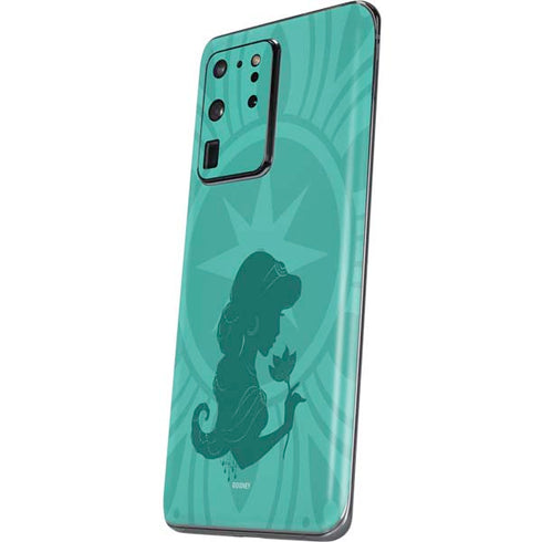 Disney Aladdin Princess Jasmine Silhouette Flower Galaxy S20 Ultra 5G Skin