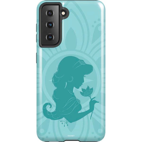 Disney Aladdin Princess Jasmine Silhouette Flower Galaxy S21 5G Pro Case