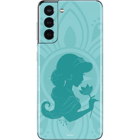 Disney Aladdin Princess Jasmine Silhouette Flower Galaxy S21 5G Skin