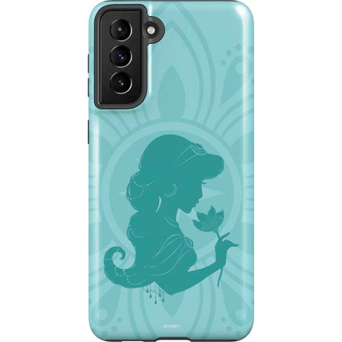 Disney Aladdin Princess Jasmine Silhouette Flower Galaxy S21 Plus 5G Pro Case