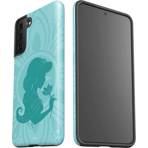 Disney Aladdin Princess Jasmine Silhouette Flower Galaxy S21 Plus 5G Pro Case