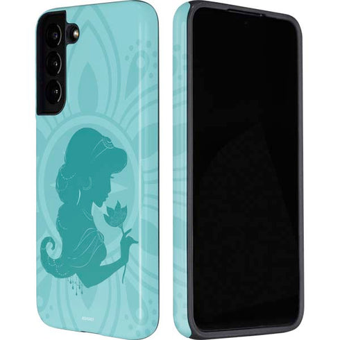 Disney Aladdin Princess Jasmine Silhouette Flower Galaxy S22 Plus Pro Case