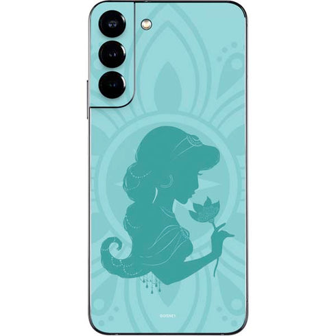 Disney Aladdin Princess Jasmine Silhouette Flower Galaxy S22 Plus Skin
