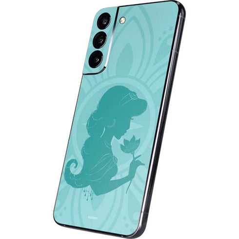 Disney Aladdin Princess Jasmine Silhouette Flower Galaxy S22 Plus Skin