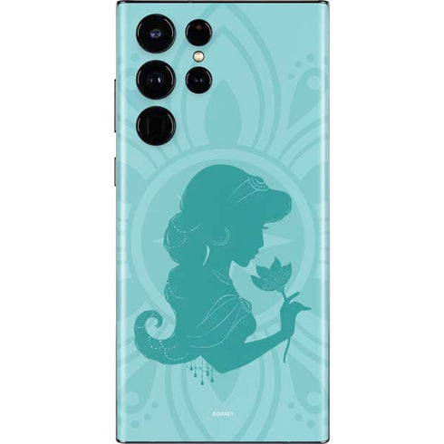 Disney Aladdin Princess Jasmine Silhouette Flower Galaxy S22 Ultra Skin