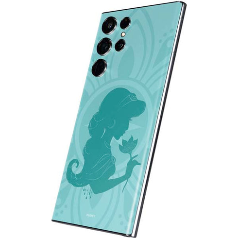 Disney Aladdin Princess Jasmine Silhouette Flower Galaxy S22 Ultra Skin
