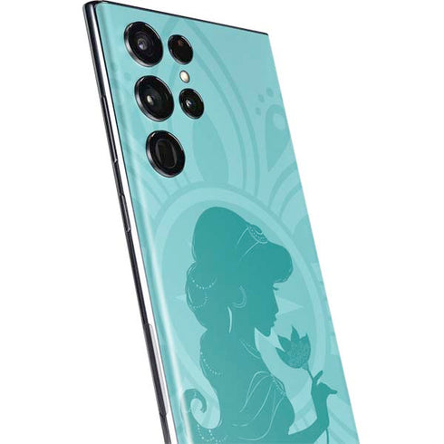 Disney Aladdin Princess Jasmine Silhouette Flower Galaxy S22 Ultra Skin