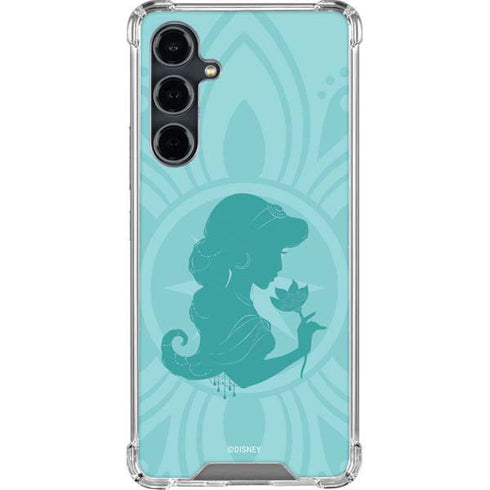 Disney Aladdin Princess Jasmine Silhouette Flower Galaxy S23 FE Clear Case