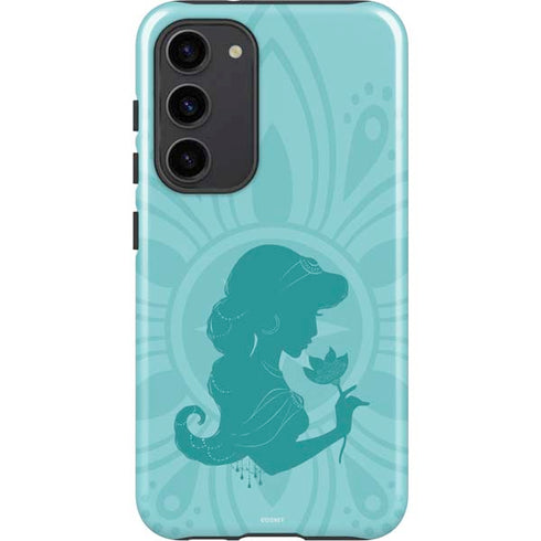 Disney Aladdin Princess Jasmine Silhouette Flower Galaxy S23 Plus Pro Case