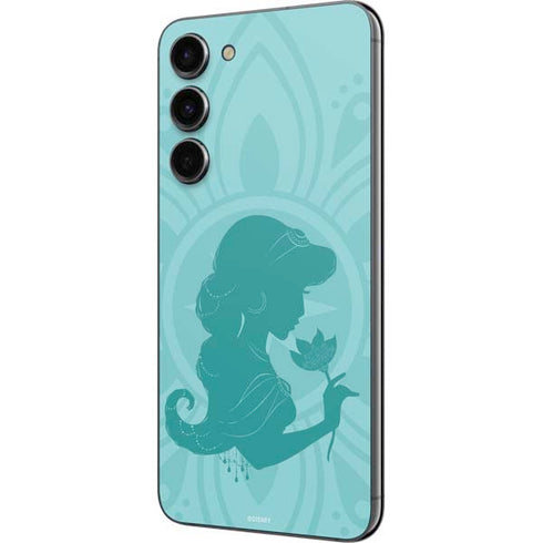 Disney Aladdin Princess Jasmine Silhouette Flower Galaxy S23 Plus Skin