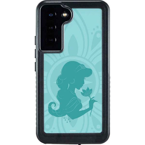 Disney Aladdin Princess Jasmine Silhouette Flower Galaxy S23 Plus Waterproof Case
