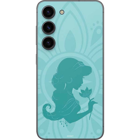 Disney Aladdin Princess Jasmine Silhouette Flower Galaxy S23 Skin