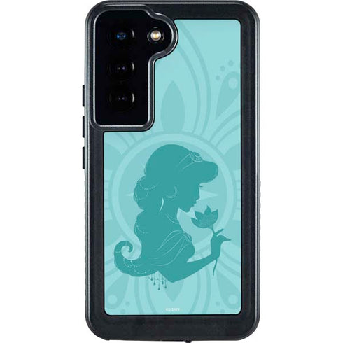 Disney Aladdin Princess Jasmine Silhouette Flower Galaxy S23 Waterproof Case