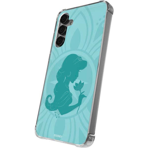 Disney Aladdin Princess Jasmine Silhouette Flower Galaxy S24 Plus Clear Case
