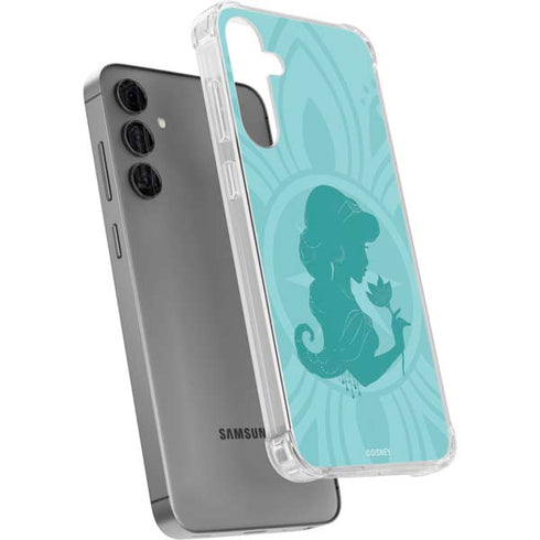 Disney Aladdin Princess Jasmine Silhouette Flower Galaxy S24 Plus Clear Case