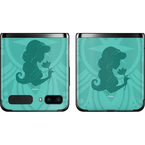 Disney Aladdin Princess Jasmine Silhouette Flower Galaxy Z Flip Skin