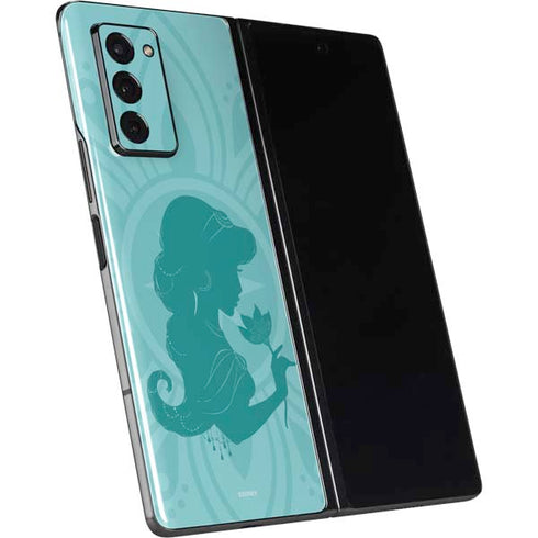 Disney Aladdin Princess Jasmine Silhouette Flower Galaxy Z Fold2 5G Skin