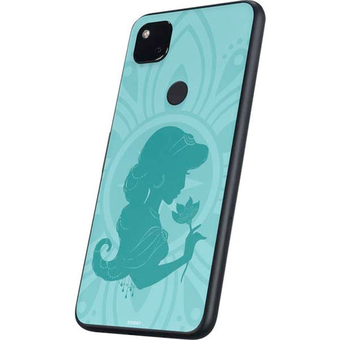 Disney Aladdin Princess Jasmine Silhouette Flower Google Pixel 4a Skin